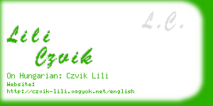 lili czvik business card